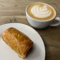 Latte & Mushroom sos roll from the deli at The 8th Day in Manchester