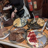 Desserts (all vegetarian, some vegan) at Hitchcock's Vegetarian Restaurant in Hull