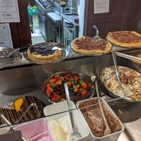 Desserts (all vegetarian, some vegan) at Hitchcock's Vegetarian Restaurant in Hull