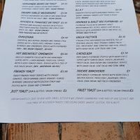 Zoo menu at The Zoo in Hull