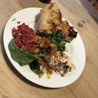 Veggie quiche and salad  at The Zoo in Hull