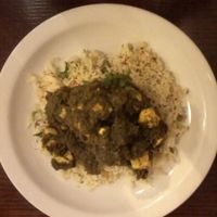 Saag Paneer at Hansa's Restaurant in Leeds