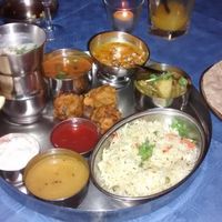 Vegan thali at Hansa's Restaurant in Leeds