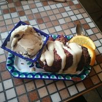 Amazing cake and icecream dessert. at El Piano in York