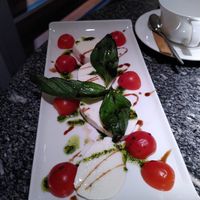 Caprese salad (not vegan) at Zeffirellis in Ambleside