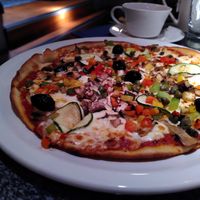 Big One veggie pizza at Zeffirellis in Ambleside