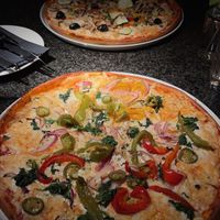 Vegan pizza  at Zeffirellis in Ambleside