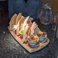 Vegan mega mezze starter at Zeffirellis in Ambleside