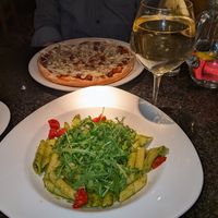 Vegan dishes with vegan wine at Zeffirellis in Ambleside