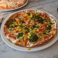 Their vegan margarita with pesto and peppers at Zeffirellis in Ambleside