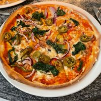 Rain forest pizza  at Zeffirellis in Ambleside