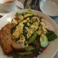 Avocado and scrambled tofu at Zeffirellis in Ambleside