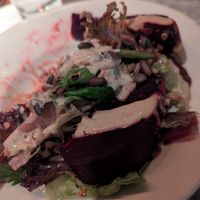 Apologies for half eaten starter! Nut balls for main both delish 😋 at Zeffirellis in Ambleside