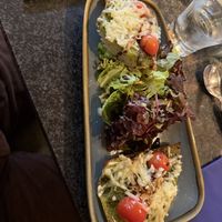 Bruschetta made vegan.  at Zeffirellis in Ambleside