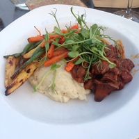 Vegan mushroom bourgiugnon at Zeffirellis in Ambleside