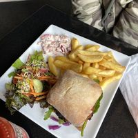 Mushrooms and nuts In a burger! Amazing   at The Whale Tail Cafe in Lancaster