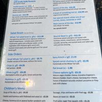 Menu  at The Whale Tail Cafe in Lancaster