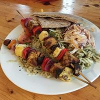 Tofu skewers at The Egg Cafe in Liverpool