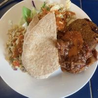 bean burger  at The Egg Cafe in Liverpool