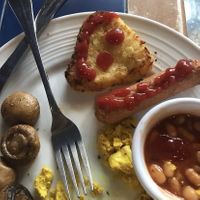vegan breakfast   at The Egg Cafe in Liverpool