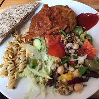 Spicy Bean Burger at The Egg Cafe in Liverpool