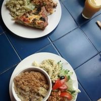 two specials with salads at The Egg Cafe in Liverpool
