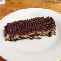 vegan chocolate crunch cake at The Egg Cafe in Liverpool