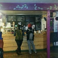 The counter with the menu. at The Egg Cafe in Liverpool