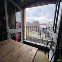 My fave seat  at The Egg Cafe in Liverpool