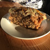 Vegetarian carrot cake  at The Egg Cafe in Liverpool