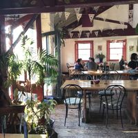 Seating  at The Egg Cafe in Liverpool