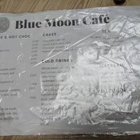 Drinks, cakes and ice cream menu at Blue Moon Cafe in Sheffield