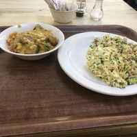 Satay with sides for 7.90  at Blue Moon Cafe in Sheffield