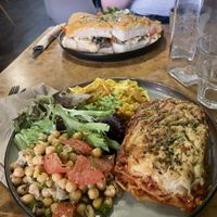 Vegan lasagne   at Herbies in Exeter