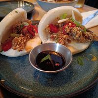 Crispy mushroom bao buns at Herbies in Exeter