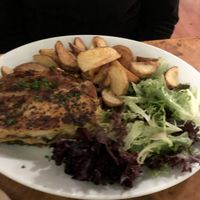 Spinach and mushroom lasagna  at Herbies in Exeter