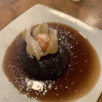 Toffee pudding came with custard  at Herbies in Exeter