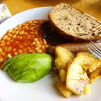 veggie brekkie at Archie Browns Health Food in Penzance