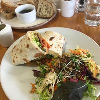 Falafel wrap  at Archie Browns Health Food in Penzance