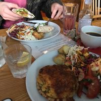 Hommity pie and chickpea wrap at Archie Browns Health Food in Penzance