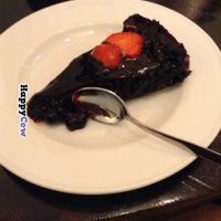 Vegan blueberry cake, absolutely delicious.  at Zucchini Vegetarian Cafe in Helsinki