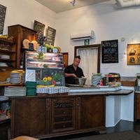 inside at Zucchini Vegetarian Cafe in Helsinki