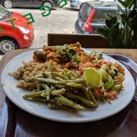 my lunch at Zucchini Vegetarian Cafe in Helsinki