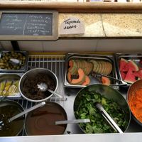 Buffet - cold items (partial view, one of two refrigerator units) at Country Life in Marseille