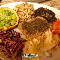 The 13 euro menu called La Curieuse, with a veggie pie at Au Grain de Folie in Paris