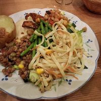 Salad buffet at La Faim des Haricots - Puits Vert in Toulouse