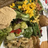 The aubergine dip was so much more delicious than it looked!   at La Faim des Haricots - Puits Vert in Toulouse