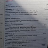 Menu desserts at Radieschen in Darmstadt