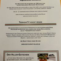 Menükarte   at Hiller in Hannover