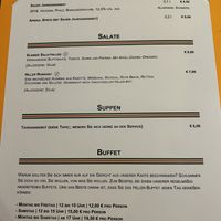 Menükarte   at Hiller in Hannover